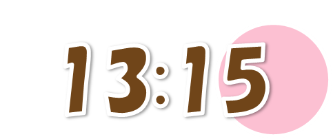 １３時１５分